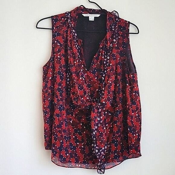 Diane Von Furstenberg chifgon blouse - Picture 1 of 11